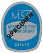 Helmet Stickers - Car (Blue) - per sheet of 10