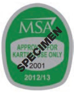 Helmet Stickers - Kart (Green) - per sheet of 10