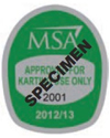 Helmet Stickers - Kart (Green) - per sheet of 10