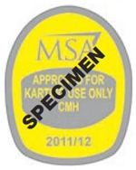 Yellow Helmet Stickers - per sheet of 10